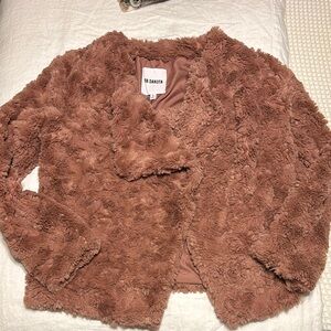 BB Dakota Brown Teddy Jacket Plush Cropped Style